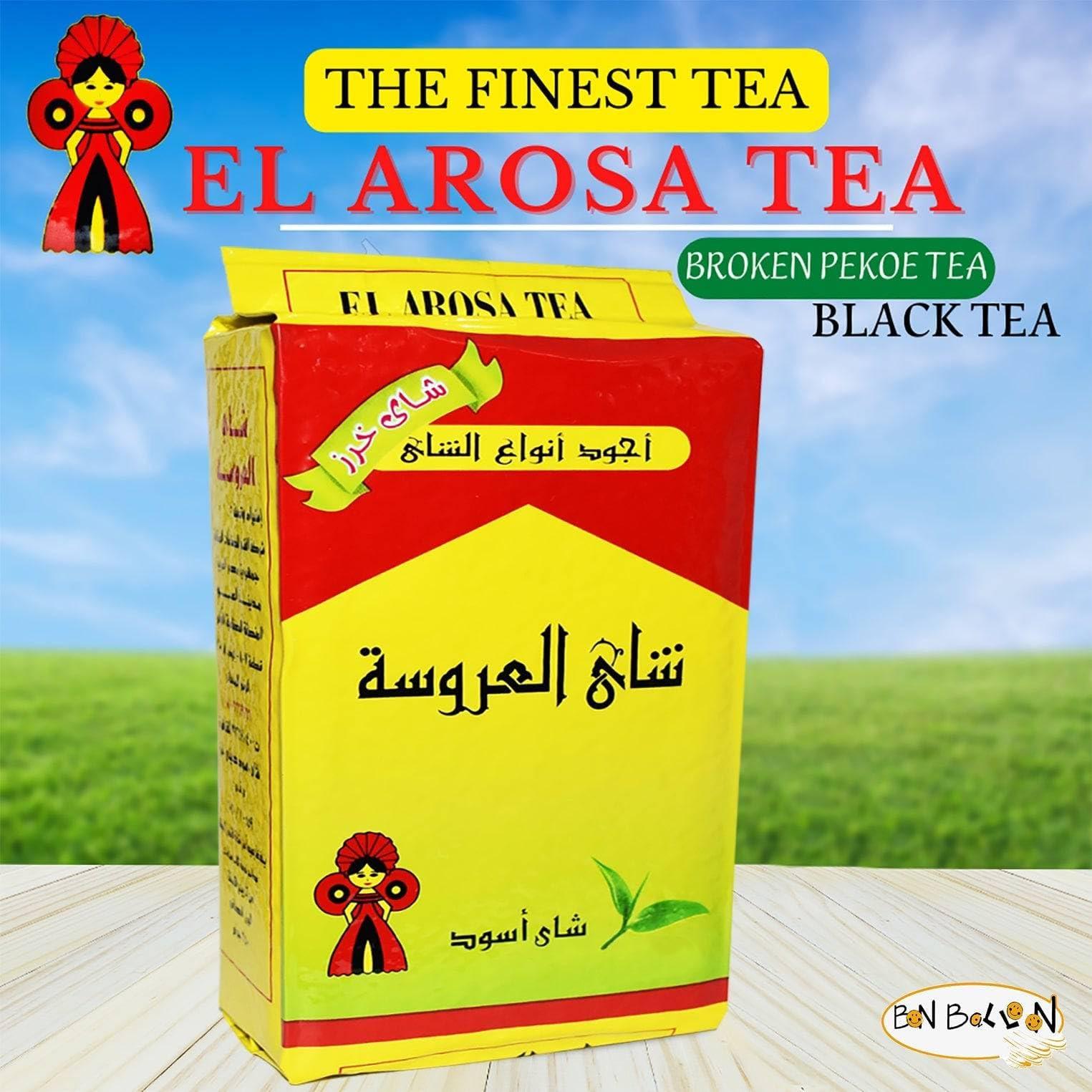 El Arosa AlArousa Kenyan Black Tea Kharaz Al Arousa El Arosa ElArosa Natural Broken Pekoe Daily Fresh Teas Cup (3.52 oz / 100 gm) Natural Traditional Arabian Strong Rich Pure