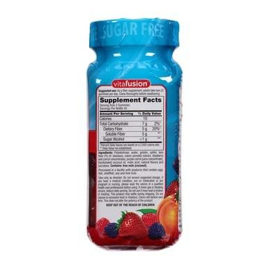 Vitafusion Vitafusion Fiber Gummies Fiber Supplement Peach, Strawberry and Blackberry Flavors 90 Each (Pack of 8)