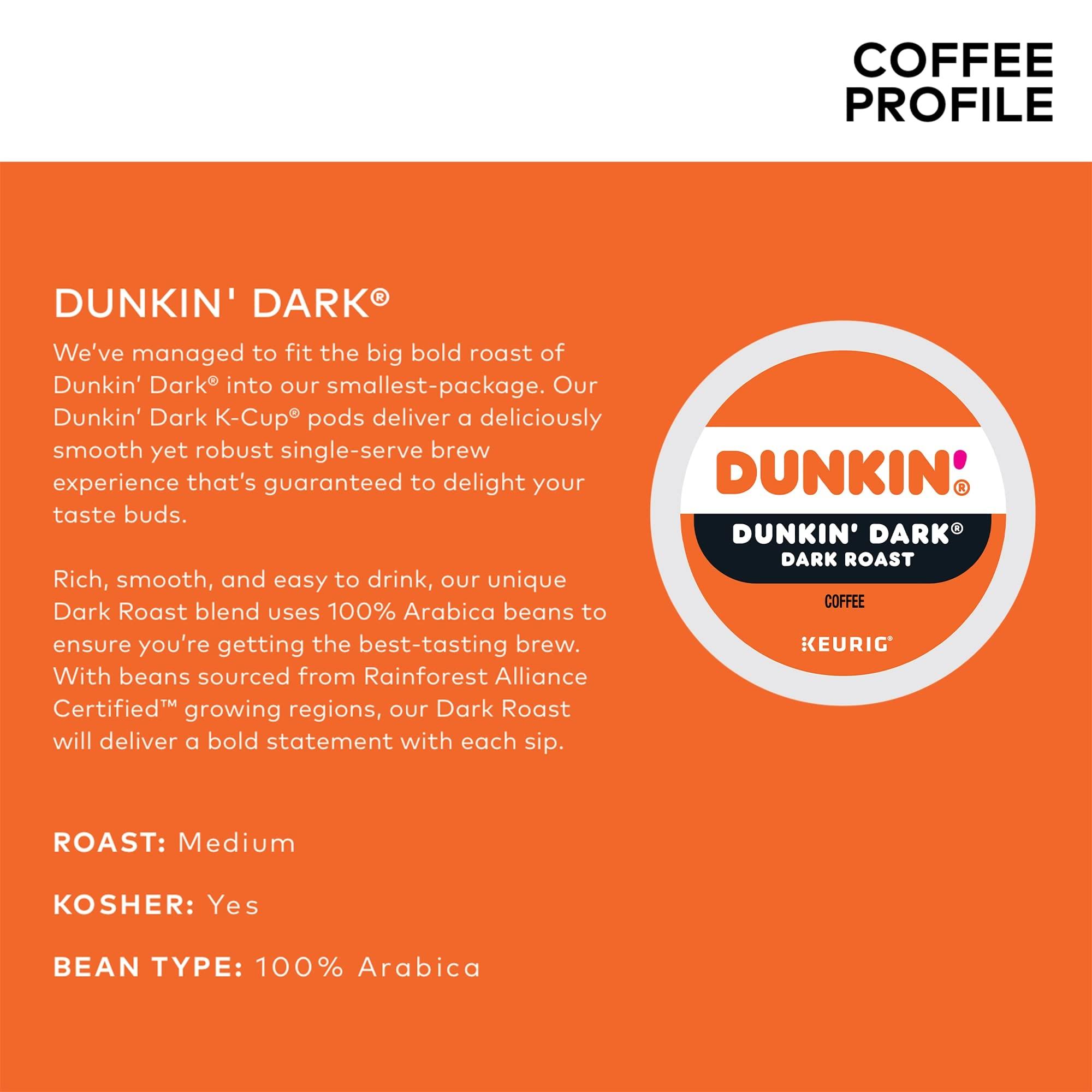 Dunkin' Donuts Dunkin' Donuts® Single-Serve Coffee K-Cup® Pods, Dark Roast, Case Of 88 K-Cup Pods