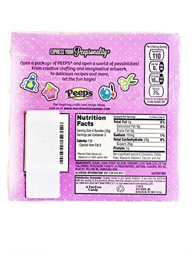 Peeps Peeps Marshmallow Easter Bunnies Bundle with 4 Colors: Blue, Yellow, Pink and Purple