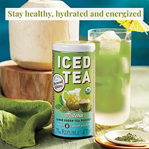 The Republic of Tea The Republic of Tea Iced Tea Pouches (Matcha Coconut Water, 8 Pouches)
