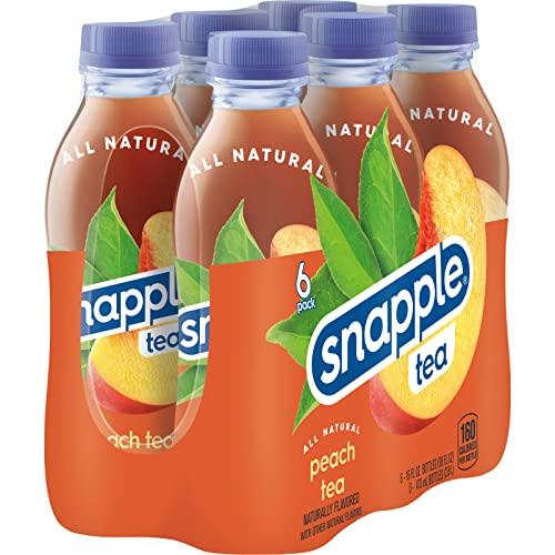 Snapple Snapple Peach Tea, 16 fl oz recycled plastic bottle, 6 pack