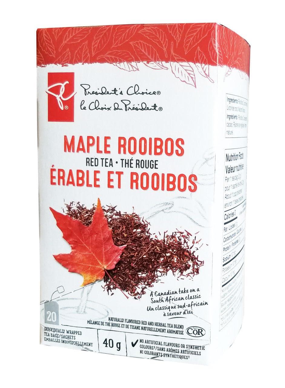 Loblaw's President's Choice Maple Rooibos Red Tea 20ct, 40g/1.4 oz., Box {Imported from Canada}