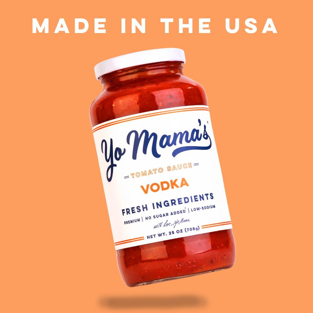 Yo Mama’s Foods Yo Mama\'s Foods Keto Vodka Pasta Sauce - Pack of (1) - No Sugar Added, Low Carb, Low Sodium, Gluten Free, Paleo Friendly, and Made with Whole, Non-GMO Tomatoes