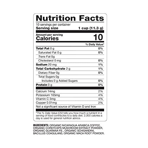 BareOrganics BareOrganics 13214 ENERGIZING USDA Organic Coffee Infused with Superfoods & Probiotics, Organic Coffee Pods, Keurig K-Cup Compatible Organic Coffee Pods, Vegan, Gluten Free, 10 Single (Pack of 2)