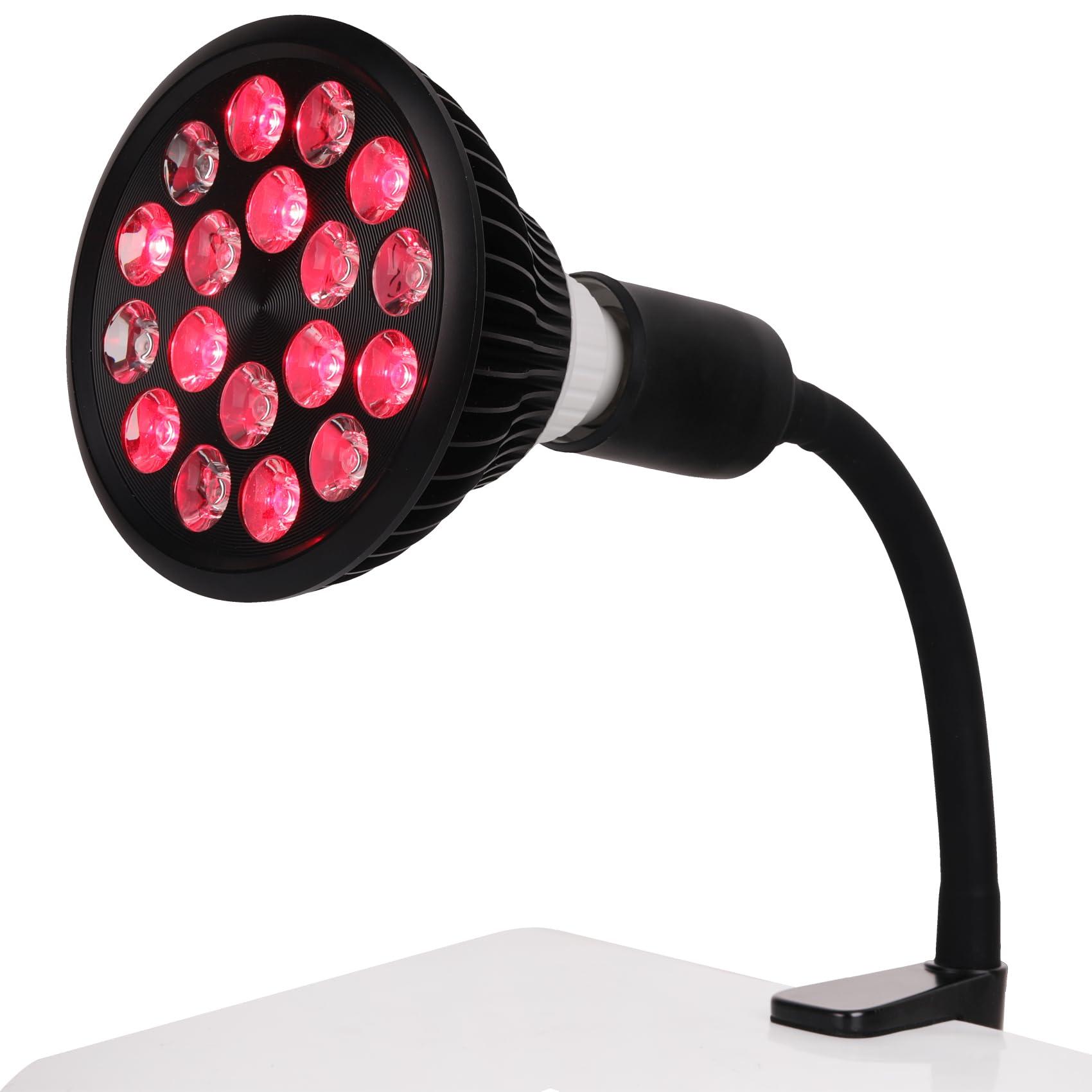 DMMBMFC DMMBMFC Red Light Therapy Lamp-54W 18 LED Infrared Light Therapy Device with Adjustable Lamp Holder, 660nm Red and 850nm Near Infrared Red Led Light for Skin and Pain Relief (Red2)
