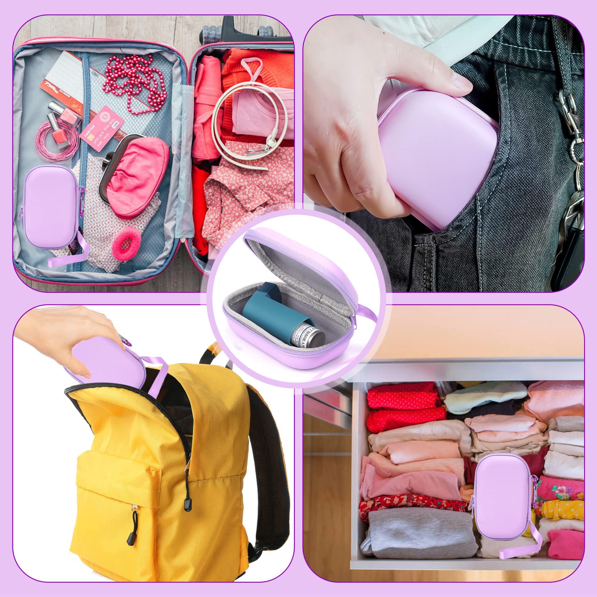 MGZNMTY MGZNMTY Asthma Inhaler Holder Case, Storage and Travel Handy Inhaler Case for Adults and Kids (ONLY CASE) (Purple)