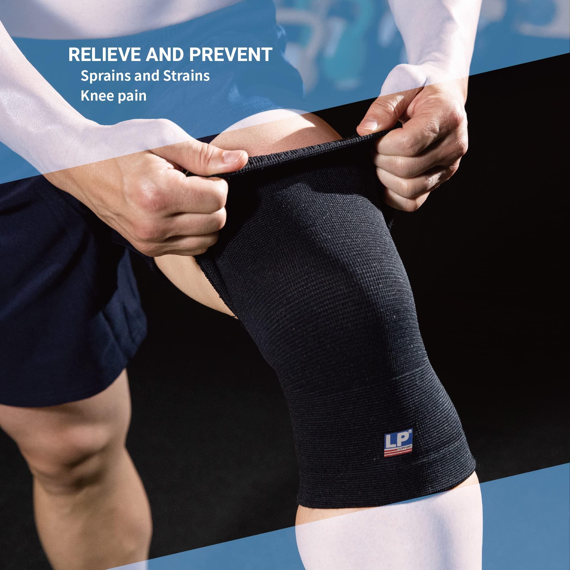 LP SUPPORT LP 647 Knee Brace For Arthritis Pain, Knee Pain Relief, Injury Recovery - Knee Sleeve For Weightlifting, Basketball, Hiking, Biking, Running, For Men Women (Yellow, XL, 1pcs)