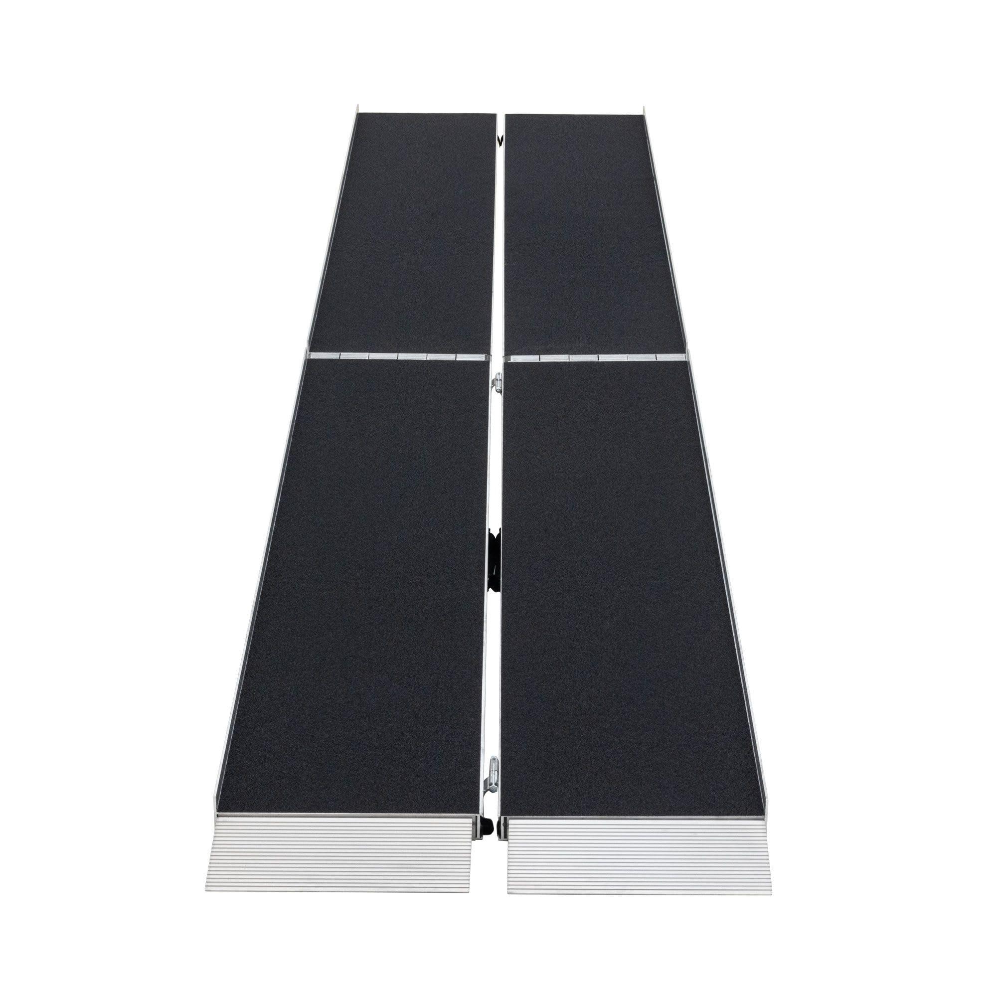 Rage Powersports Silver Spring 12' L Aluminum Multi-Fold Wheelchair Ramp with Grit Coat Surface -600 lb. Weight Capacity
