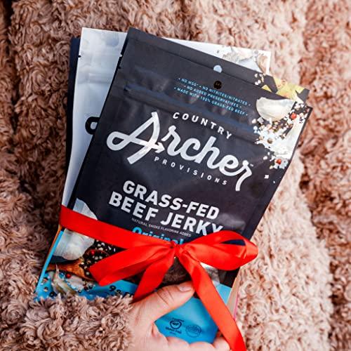 Country Archer Country Archer Turkey Jerky - Turkey Meat Protein Snacks, Turkey Jerky for People, Protein Meat Snacks, Turkey Jerky Snack Packs, Gluten Free, Keto - Hickory Smoke, 2.5 oz (Pack of 4)