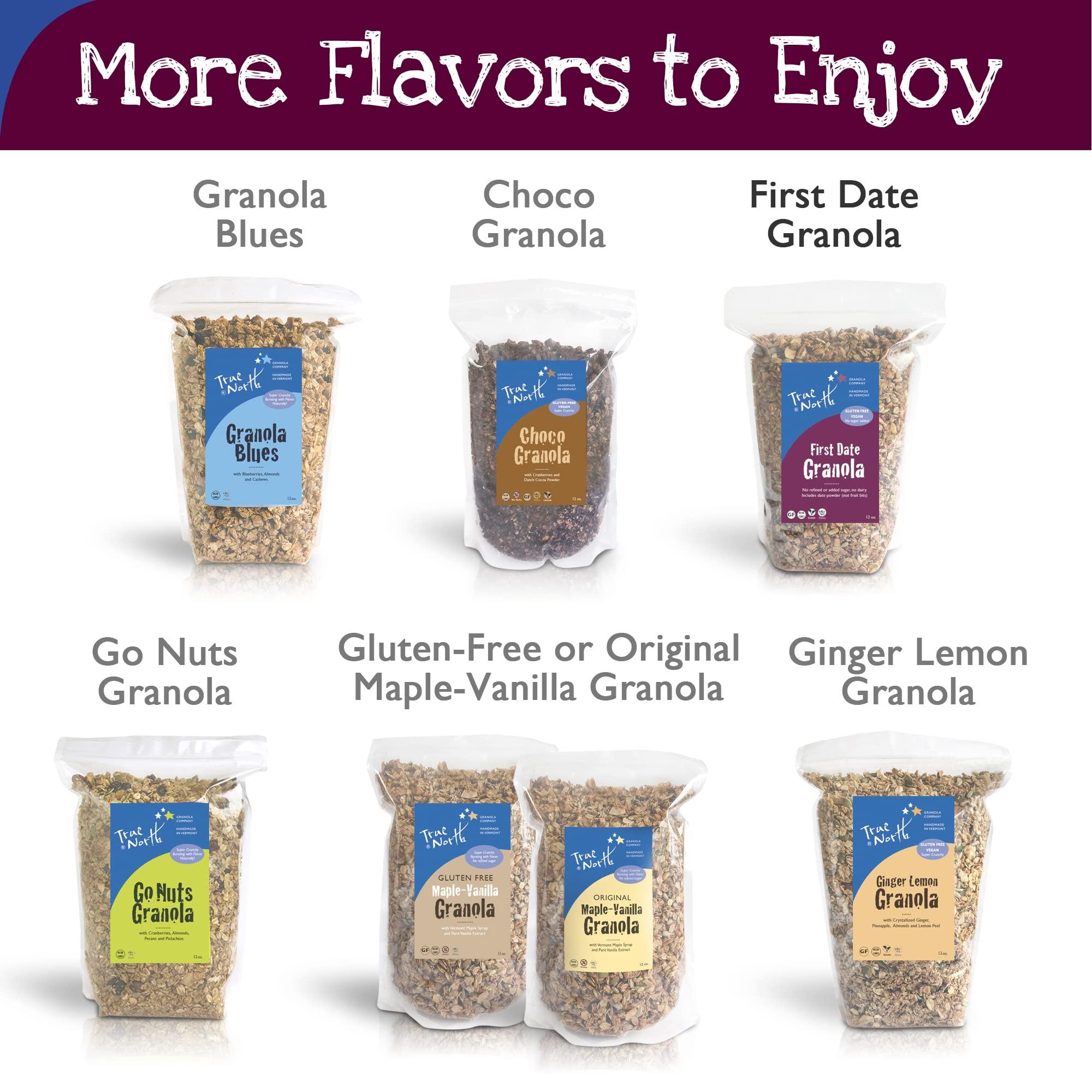 True North Granola Company Handmade in Vermont True North Granola First Date Granola, Maple Pecan, Rich in Protein, Low Sugar, Gluten Free, Vegan, Non-GMO, Bulk Bag, 5 lb.