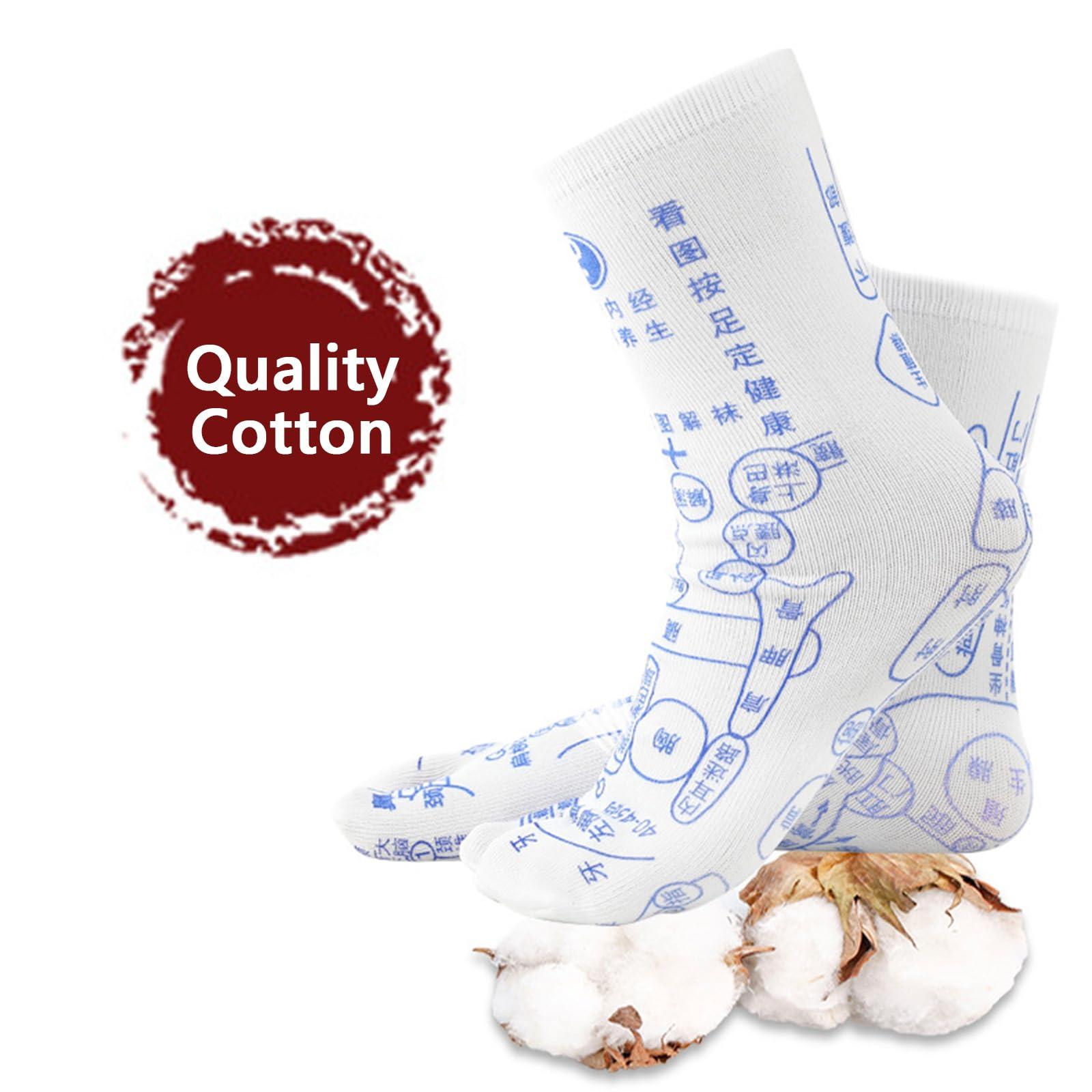 VFUX VFUX Reflexology Socks with Tools, Acupressure Socks with Massage Tool, Foot Acupuncture Massage Socks for Women Men, Relaxation Accupoint Massage Socks (2 pairs,Women)