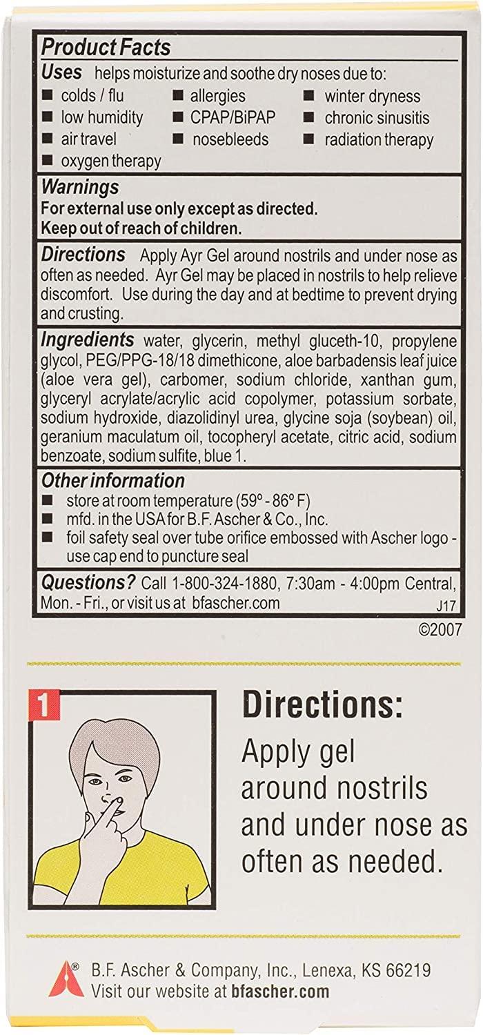 AYR Ayr Saline Nasal Gel with Soothing Aloe, 0.5 Ounce (Pack of 2)