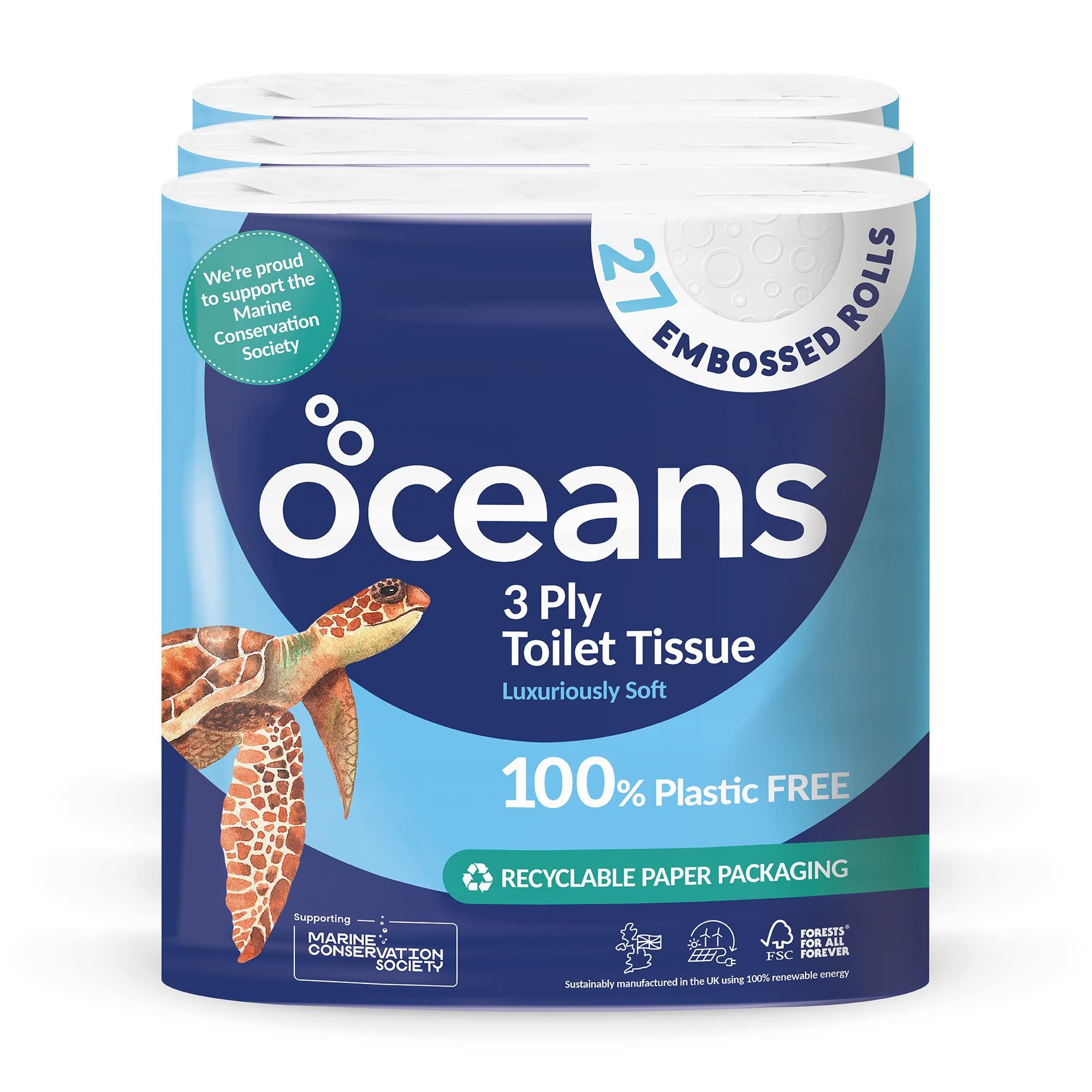 Oceans Oceans Toilet Tissue 27 Rolls (180x3ply)