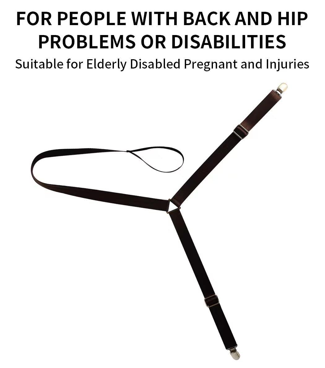 Sexyppl Pants Wearing Assist Clip and Pull Dressing Aids Tool Device No Need Bend for Elderly Disabled Pregnant Injuries Pants HelperBrown)