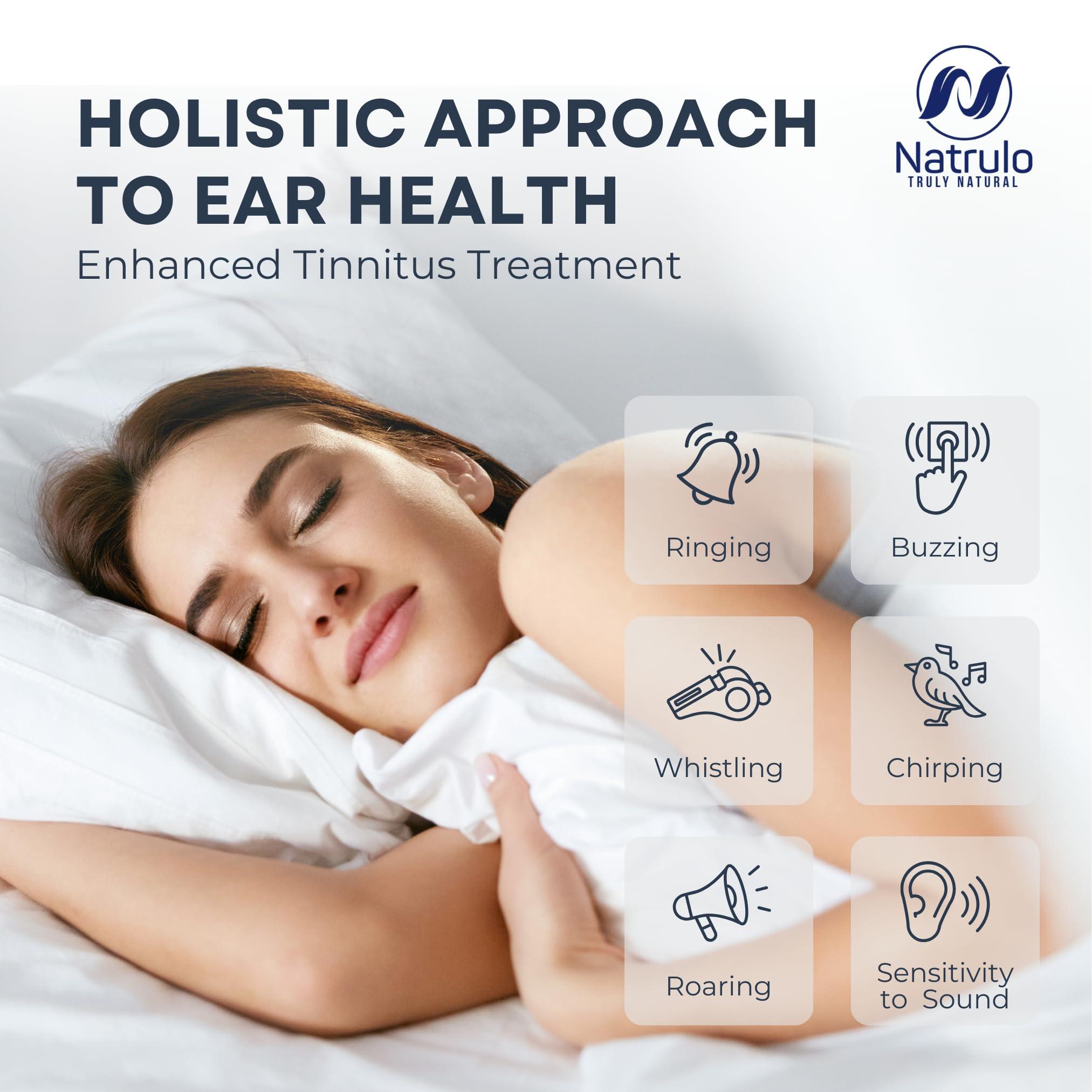Natrulo Tinnitus Relief for Ringing Ears Natural Ear Ringing Drops for Tinnitus Treatment Sooth Discomfort, Reduce Ear Noise Ear Cleaner Ear Wax Removal Drops Improve Hearing & Ear Health, Made in USA