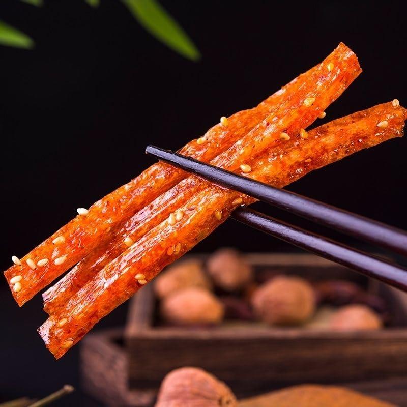 ZAOIAN Latiao Spicy Strips Nostalgia Spicy Small Gluten, Instant Classic hot&Spicy Flavor Chinese Special Snack Food, Ready to eat Delicious Snack, Vegan, 68g/2.39 Ounces per Pack (super Spicy,1 Pack)