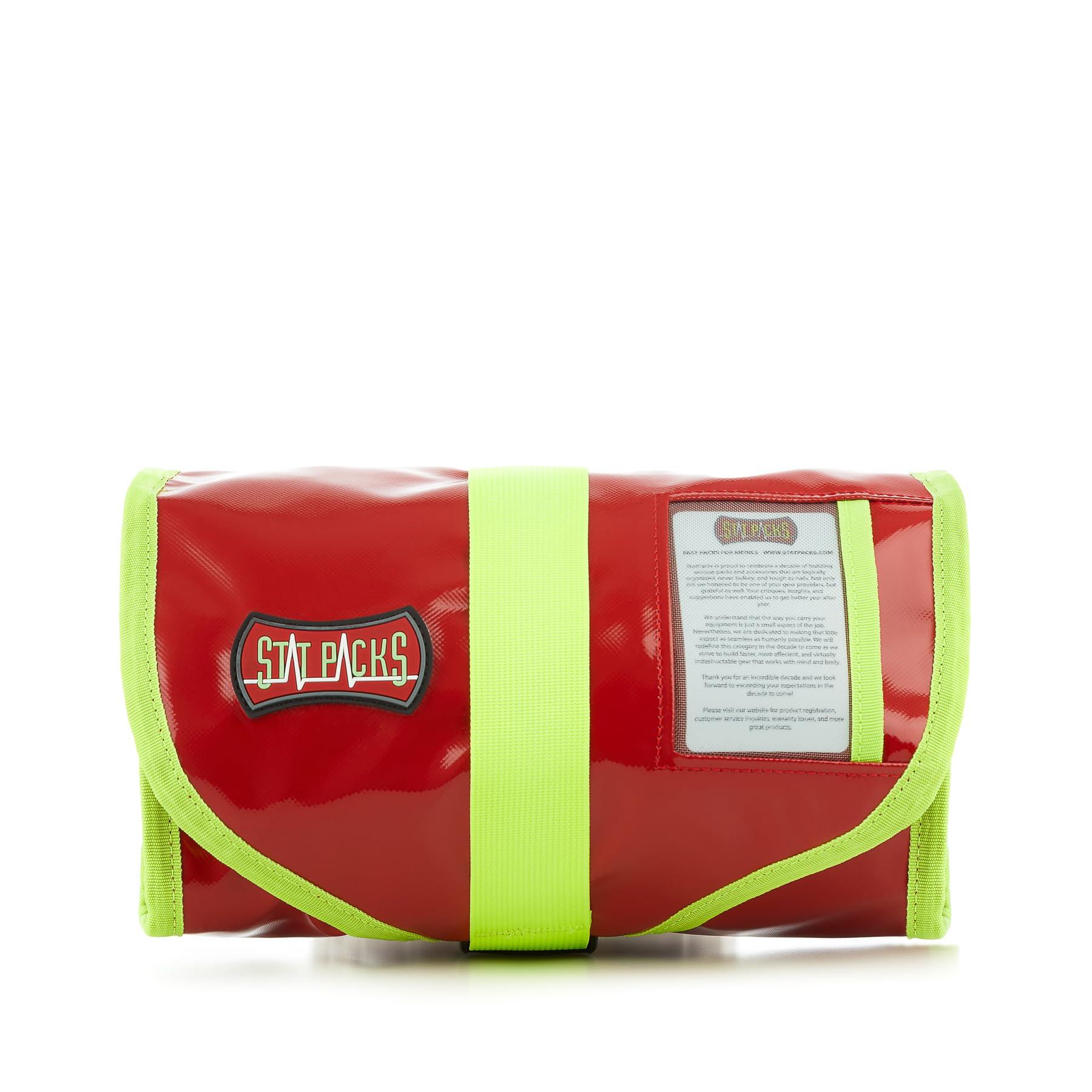 Statpacks Statpacks G3 Quickroll Intubation Kit Bag Durable Foam-Lined Roll-Out Design, Quick Access for First Responders, Fire-Rescue, EMS, Healthcare Professionals Red