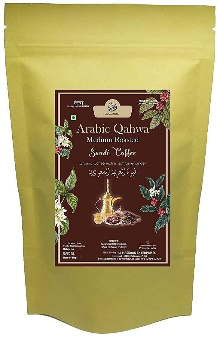 Shivay Shivay AL MASNOON Saudi QAHWA Medium Roasted Saudi Coffee | Ground Coffee Rich in Saffron & Ginger 100 GMS