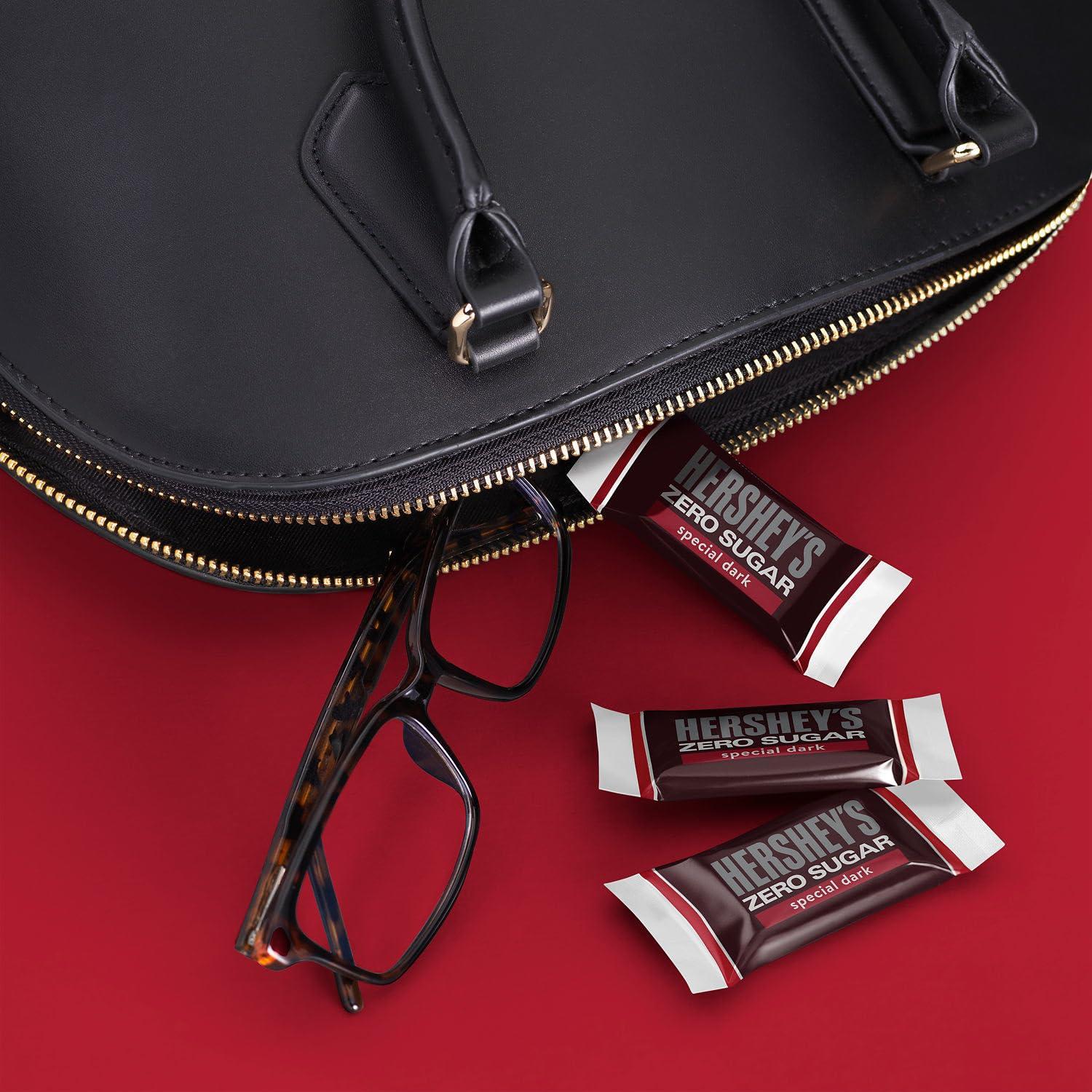 Candylish Hershys Zero Sugar Special Dark Chocolate Candy Bar, 1 LB (Approx. 50 Pieces) - Individually Wrapped Bars for Bulk Candy Needs, Sugar-Free Candy Ideal for Parties and Gifting