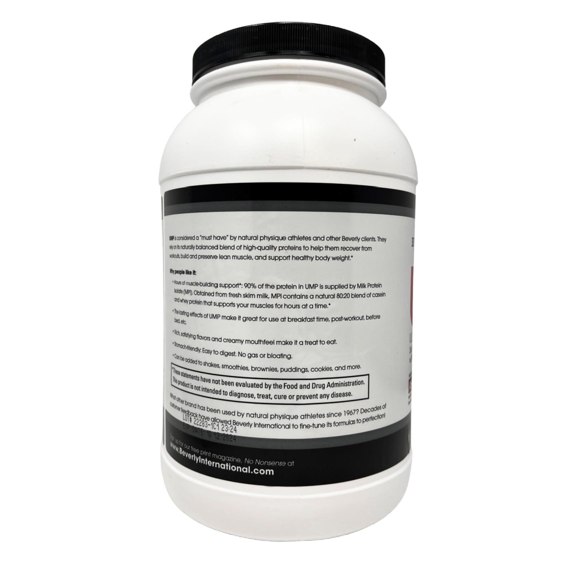 Beverly International Beverly International UMP Protein Powder, Graham Cracker. Unique Whey-Casein Ratio Builds Lean Muscle Support. Easy to Digest. No Bloat. (32.8 oz) 2lb .8 oz