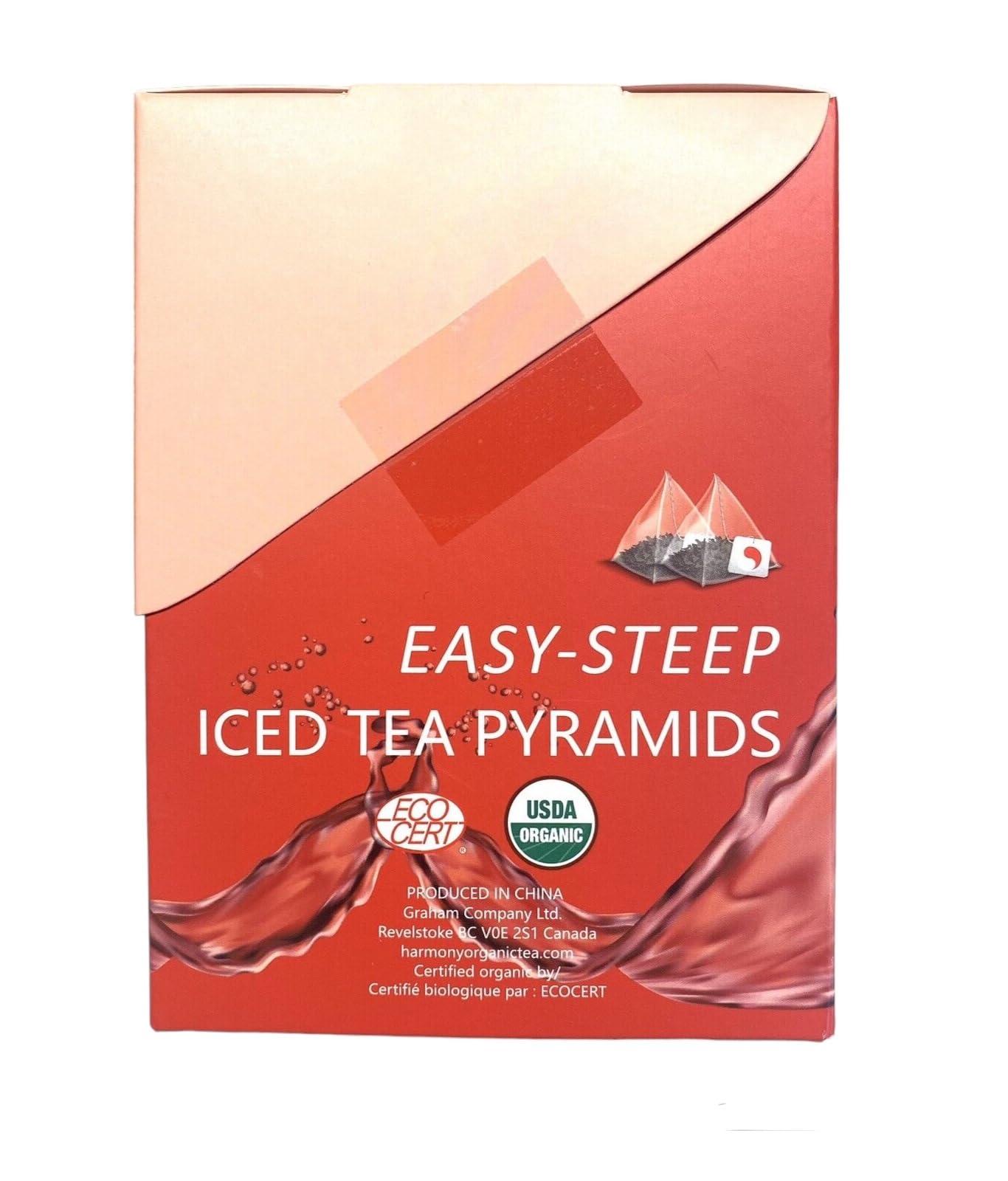 Graham Co. Ltd. Generic Iced Tea Cold Brew WATERMELON HIBISCUS GREEN w/Matcha 25 Pyramids by Harmony Organic