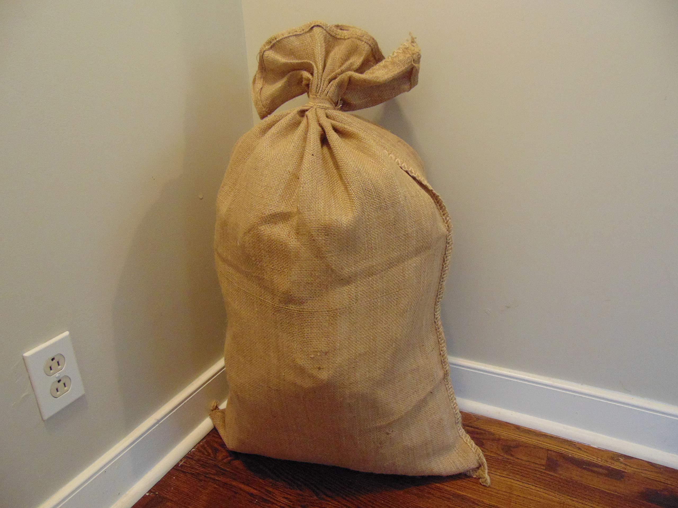 Jutemill 12 Pack Premium Large Burlap sack Bags | 24 x 40 inch New Coffee Bag | Potato Bag | Sack Race | Seed Preserve Sack | Natural Jute gunny-sacks made by 10 Ounce Burlap Fabric tight weaved