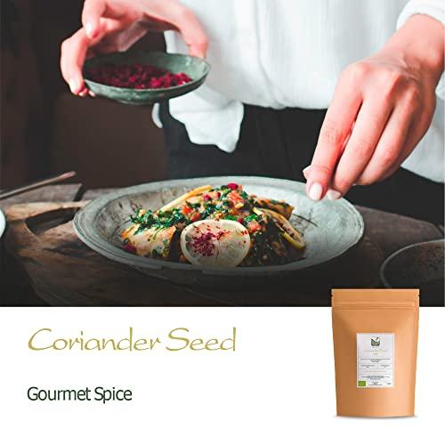 Valley of Tea Coriander Seed Organic Gourmet Quality - Cilantro Seeds For Elevating Dishes - Organic Cilantro Corriander Corrriander Corrinder Corriandar Corrander Corrinader Corriandor Corrinander Corriender 100g