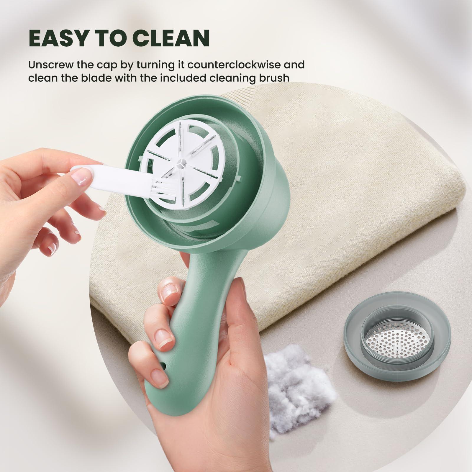 Bubbacare Electric Lint Remover Fabric Shaver, USB Rechargeable Bobble Remover for Clothes Debobbler Clothes Shaver Sweater Shaver Lint Roller Wool Defuzzer Fluff Remover for Clothes Carpet(3 Blades Included)