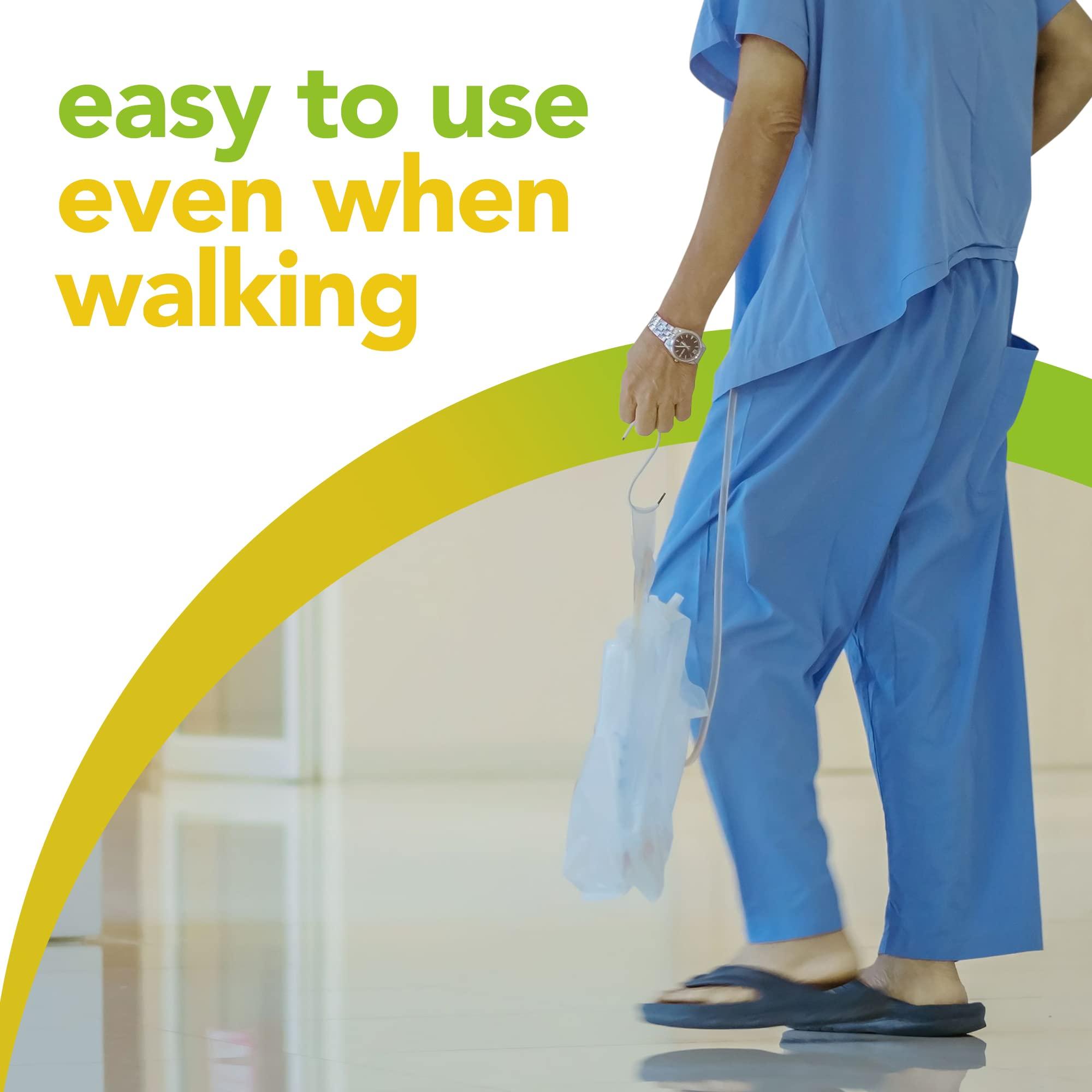 BodyHealt BodyHealt Urinary Drainage Bag with Anti-Reflux Chamber Urine Bag with 2000 mL Volume & 48\" Drainage Tube Vinyl Catheter Bags Urine Bags for Men & Women Foley Catheter Bag for Home & Hospital(20 Pack)