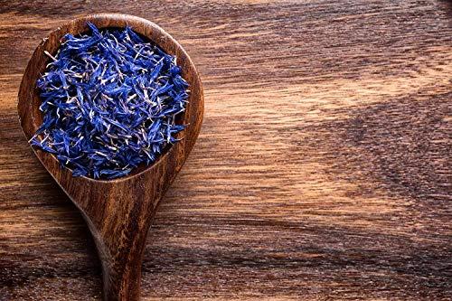 LattePowder Pure Blue Cornflower Petals - 100% Natural Centaurea cyanus - Dried, Grown in Germany Herbal Cornflower Flowers for Cupcakes, Lattes, Tea Blends, Bath Products, Gifts, Crafts