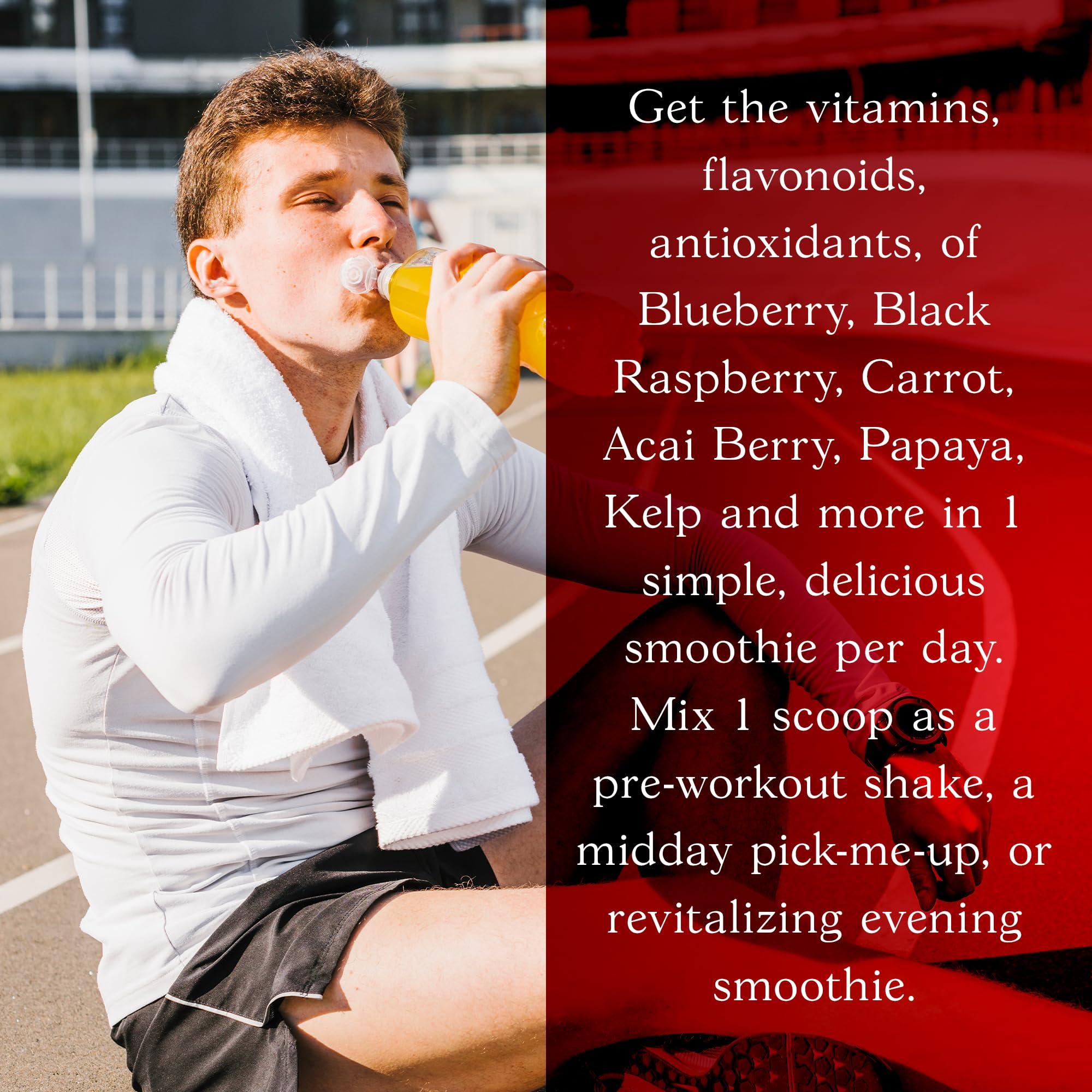 Parker Naturals Parker Naturals Superfood Reds Powder, Monk Fruit Flavored Organic Antioxidant, Concentrated Greens and Reds Superfood Powder, Vegan Berry, 30 Servings