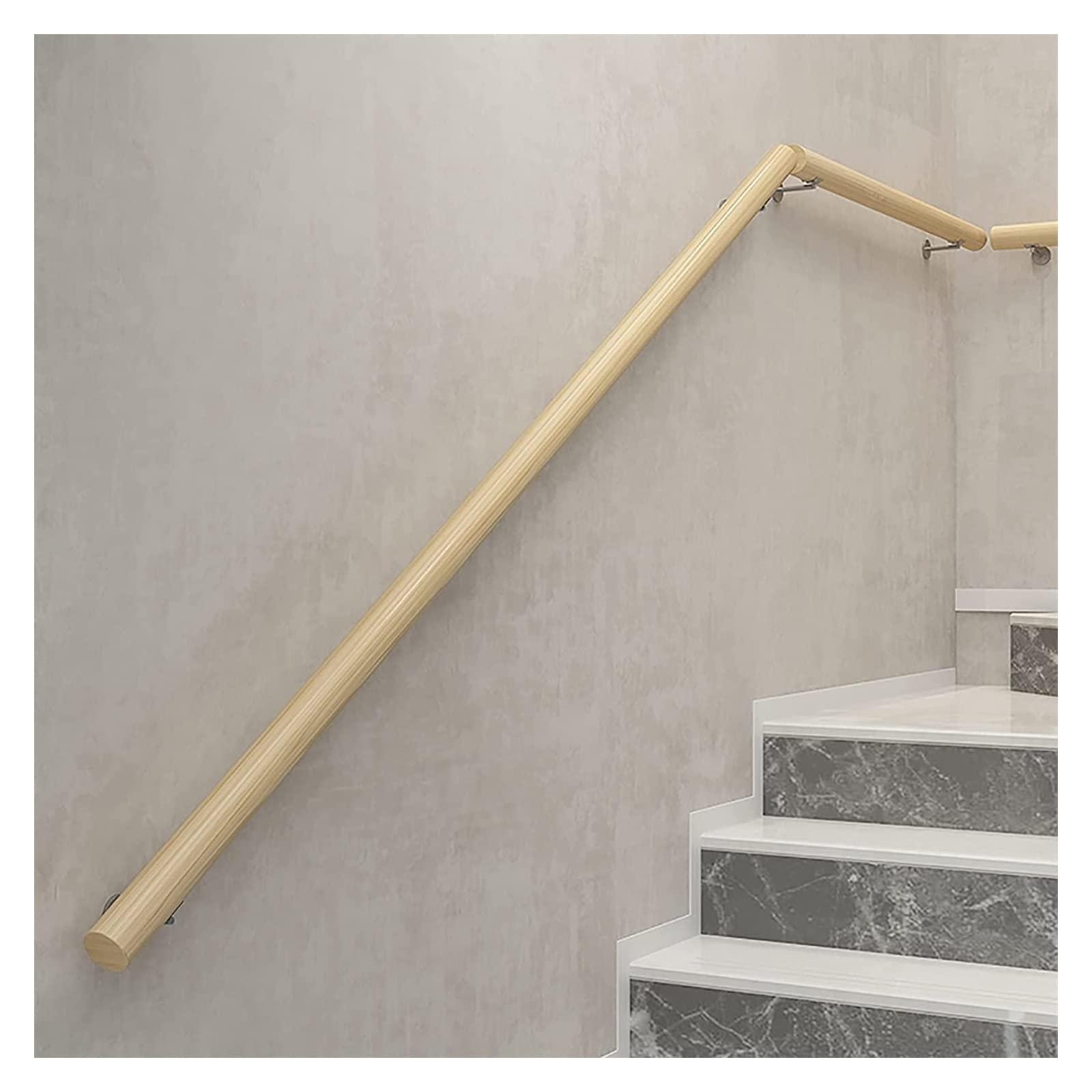 ALDEPO ALDEPO Grab Bars Wooden Stair Handrails with Fittings, Elderly/Disabled Non-Slip Banister Handrail, Wall/Indoors/Attic/Kindergarten Decor Grab Bar, Safety Stair Rail/5M (Color : 6m)