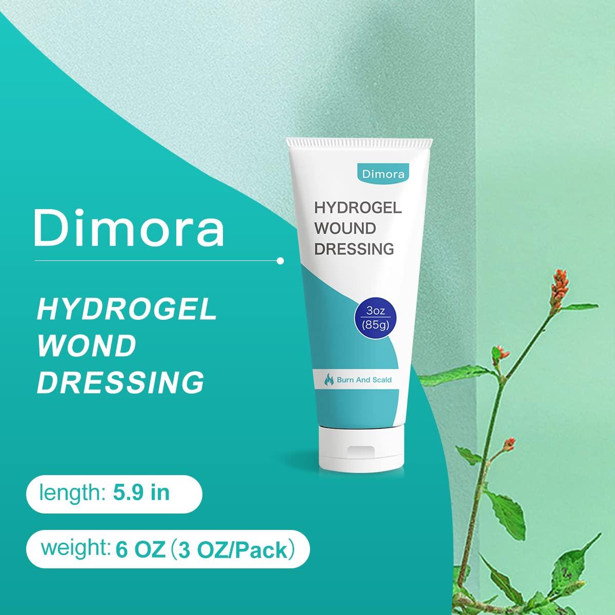 Dimora Dimora 2 Packs 6oz Hydrogel First Aid Ointment + Silicone Foam Dressing with Border 20 Pack Adhesive 4\"x4\"