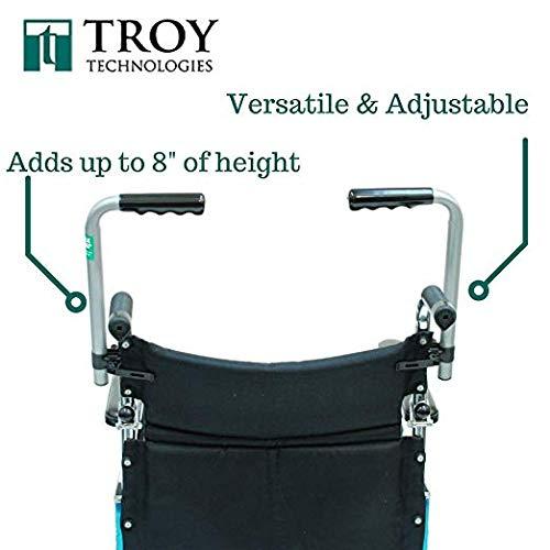 Troy Technologies Inc. Universal Push Wheelchair Handle Extender - Backrest Wheelchair Accessories for Adults – Extendable Handle for Wheelchair & Strollers – Adjustable Extender for Wheelchair for Adults