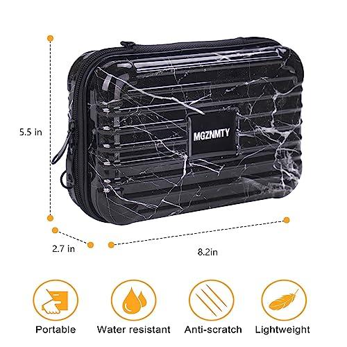 MGZNMTY MGZNMTY Travel Carrying Case for Asthma Inhaler, Inhaler Spacer for Kids and Adults, Masks, Inhaler Holder Bag with Shoulder Crossbody Rope and Mesh Pocket for Medicine (Only Case) (Black Marble)