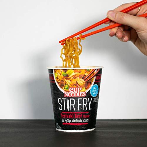 Nissin Nissin Cup Noodles Stir Fry Noodles in Sauce, Teriyaki Beef, 3 Ounce (Pack of 6)