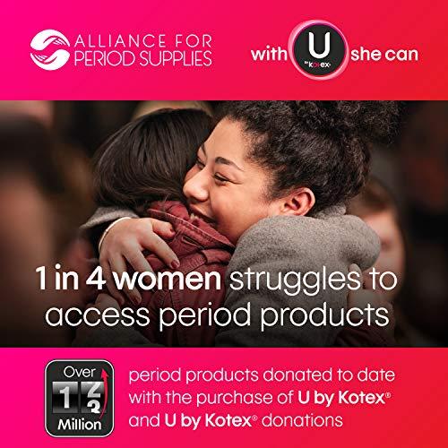 U by Kotex Kotex Long Super Maxi Pads, 44 pads