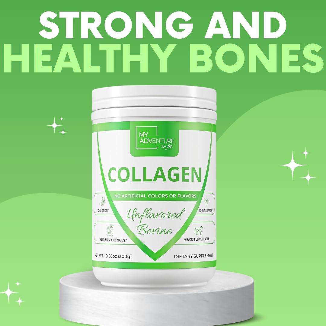 My Adventure to Fit Hydrolyzed Collagen Powder for Women - Grass Fed Collagen Powder for Muscle Growth & Collagen Protein Powder - Keto Collagen Powder for Joints & Gut Health - Unflavored Bovine 300g