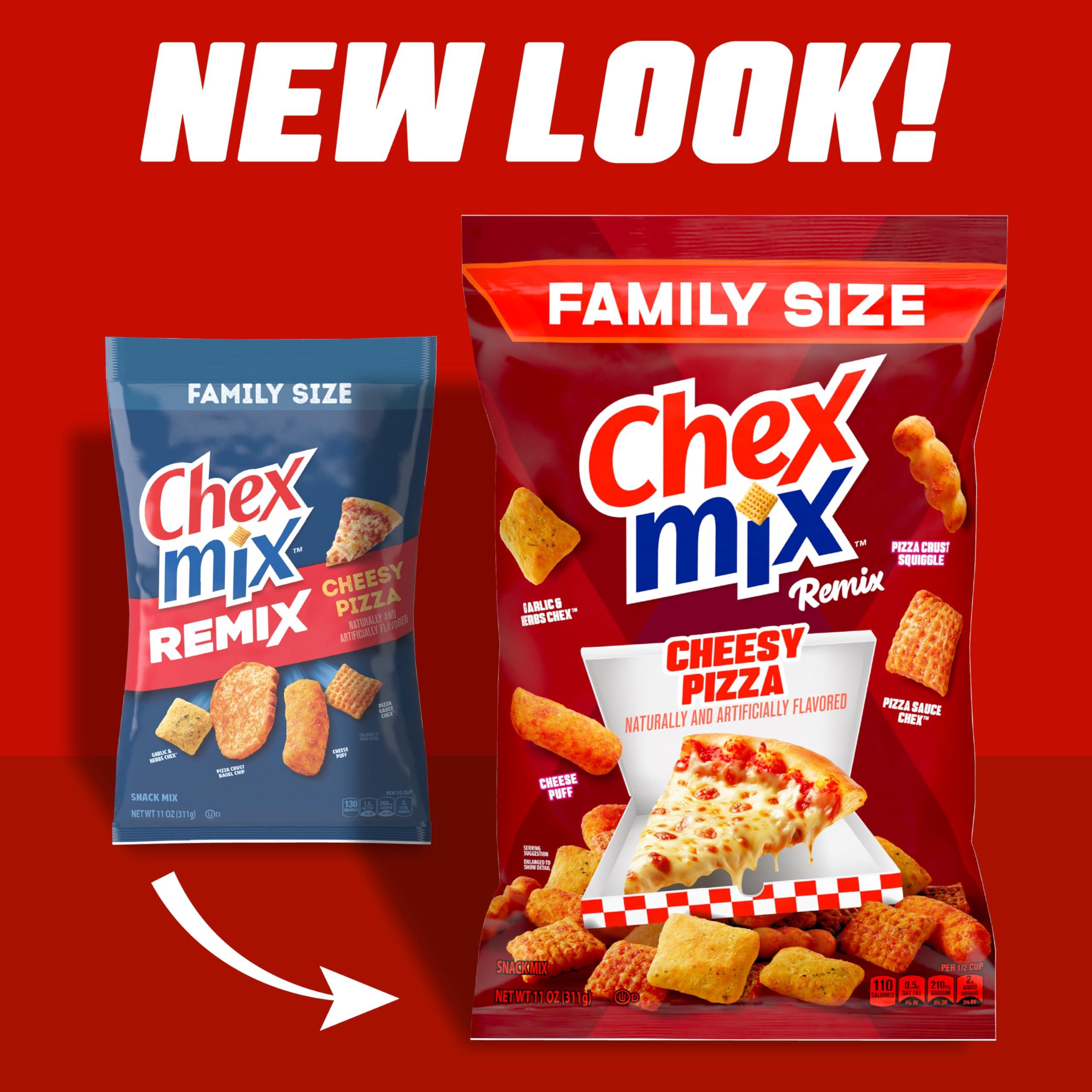 Chex Mix Chex Mix Snack Mix, Remix Cheesy Pizza, Savory Snack Bag, 11 oz