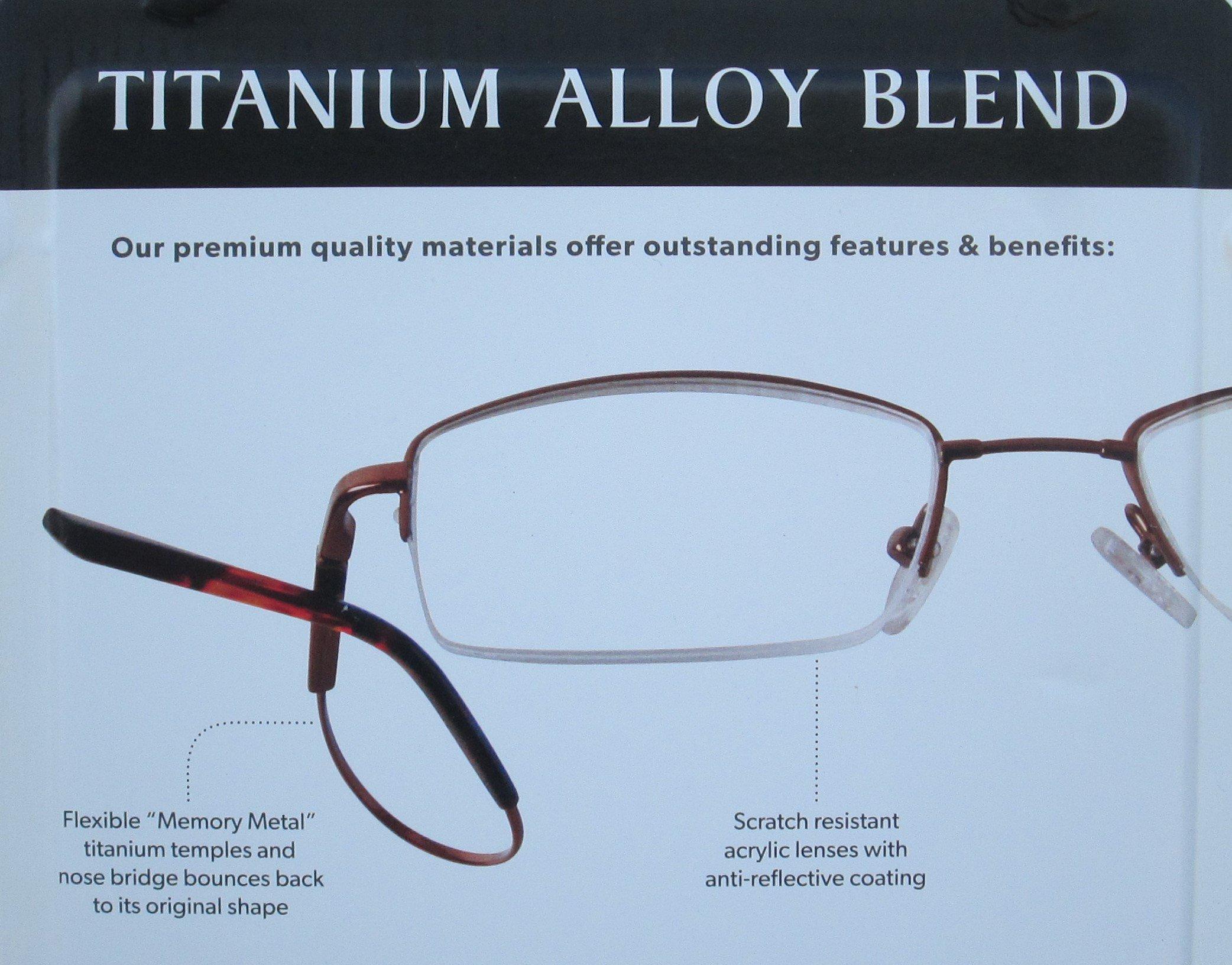 The Reading Glasses Company Reading Glasses Titanium Alloy Blend (+200)