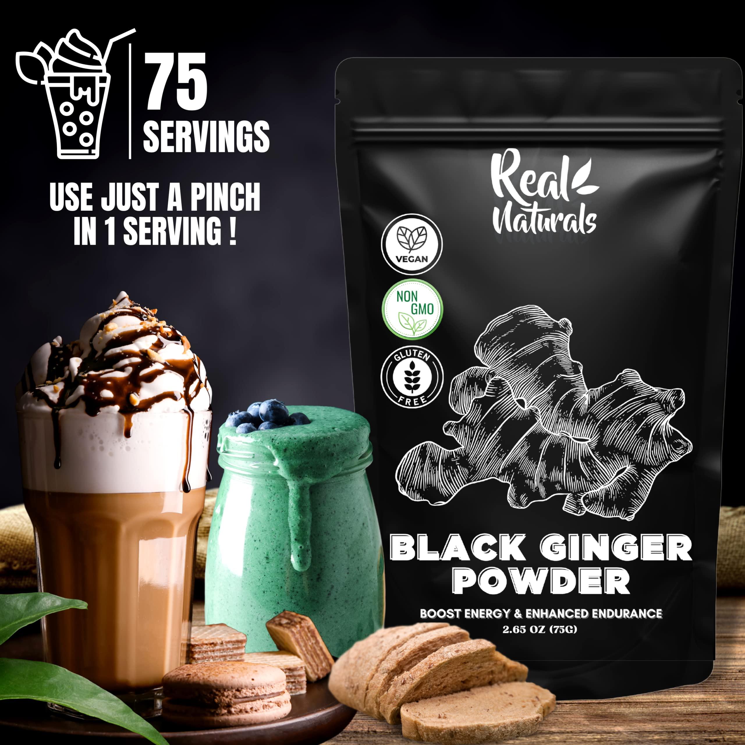 Real Naturals Black Ginger Powder (2.64 Oz) kaempferia parviflora by Real Naturals. Promote Energy & Stamina