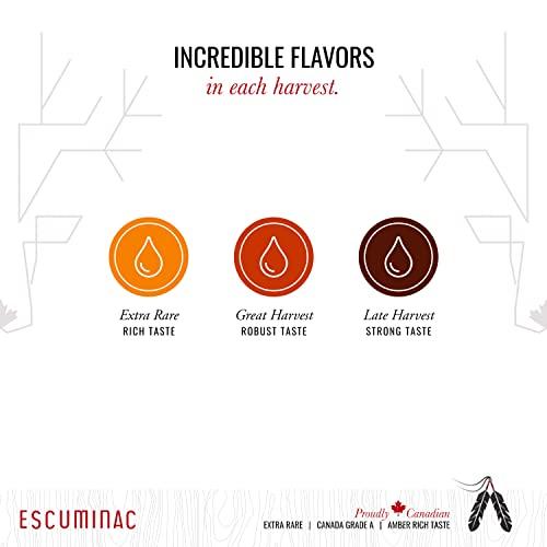 Escuminac Escuminac, Canadian Maple Syrup Gift Set, 3 Harvests Included From Delicate to Strong Taste. 100% Pure & Organic.