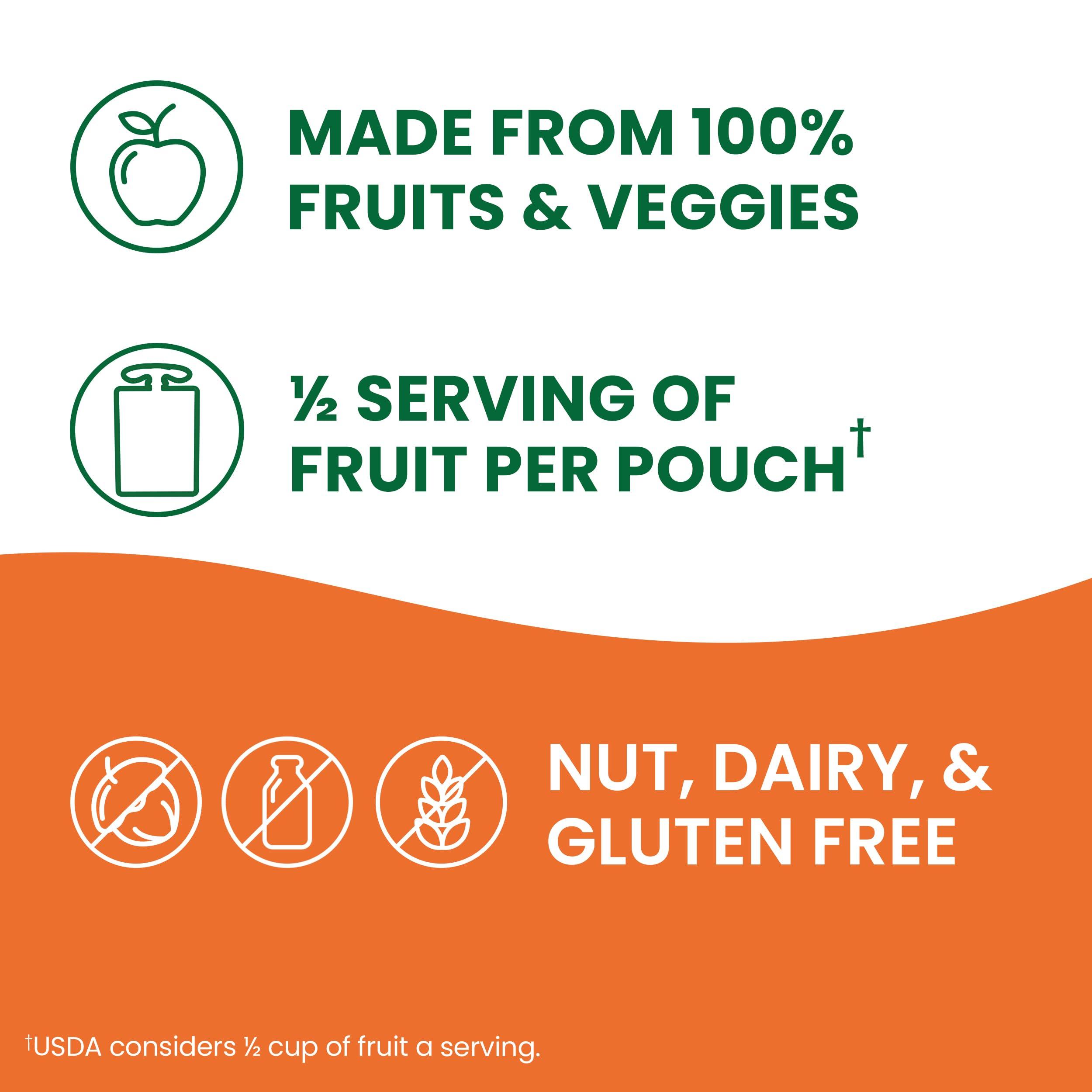 GoGo SqueeZ GoGo squeeZ Fruit & veggieZ Applesauce and Puree Variety Pack, Jurassic Pear, Roarrrr Berry & Prehistoric Peach, 3.2 oz (Pack of 20), Unsweetened Snacks for Kids, BPA Free Pouches