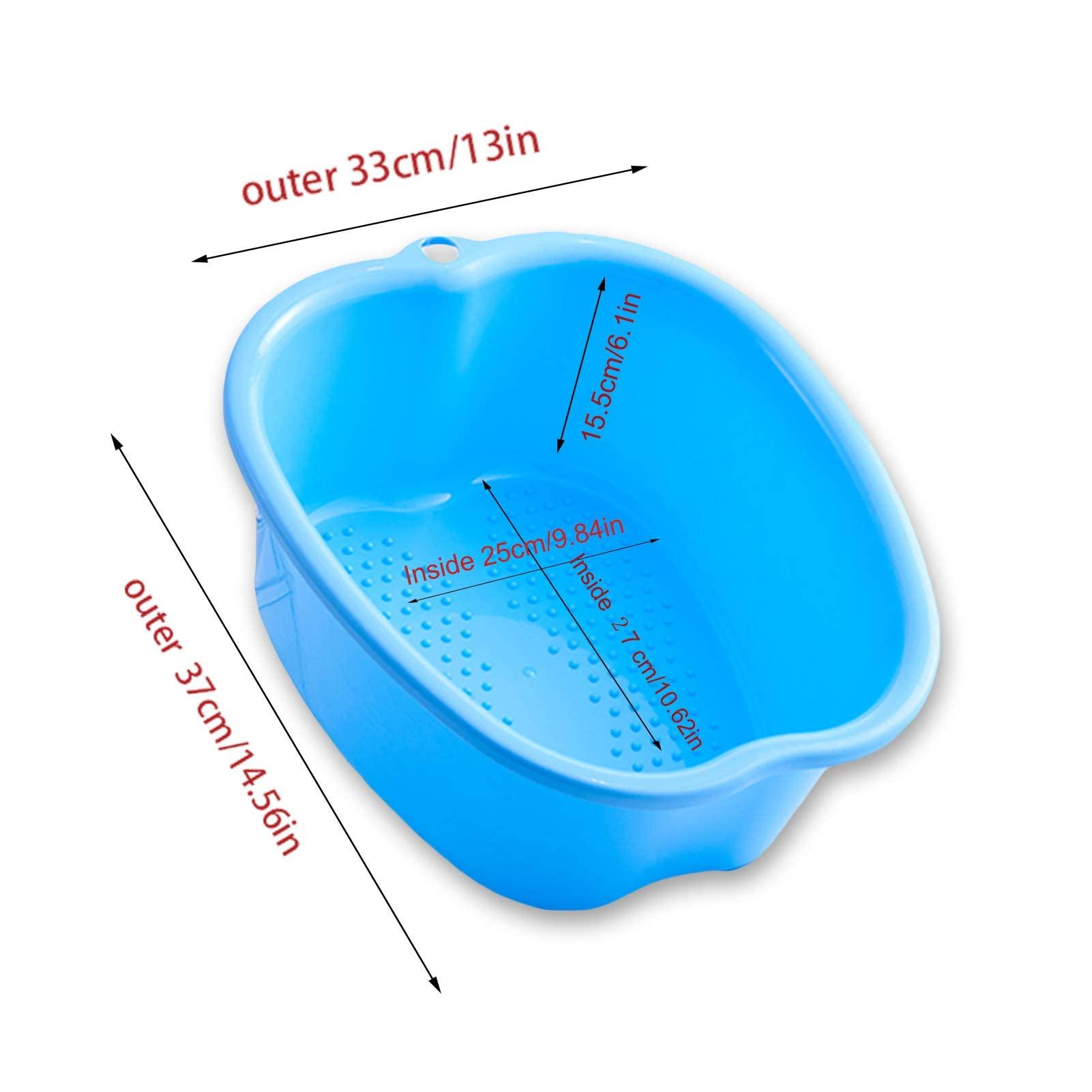 AXLOFO AXLOFO Foot Soaking Bath Basin, Large Plastic Foot Soaking Tub, Foot Massage Foot Bath Bucket, Great for Getting The Dead/Old Skin Off Your Feet (bluebasin)
