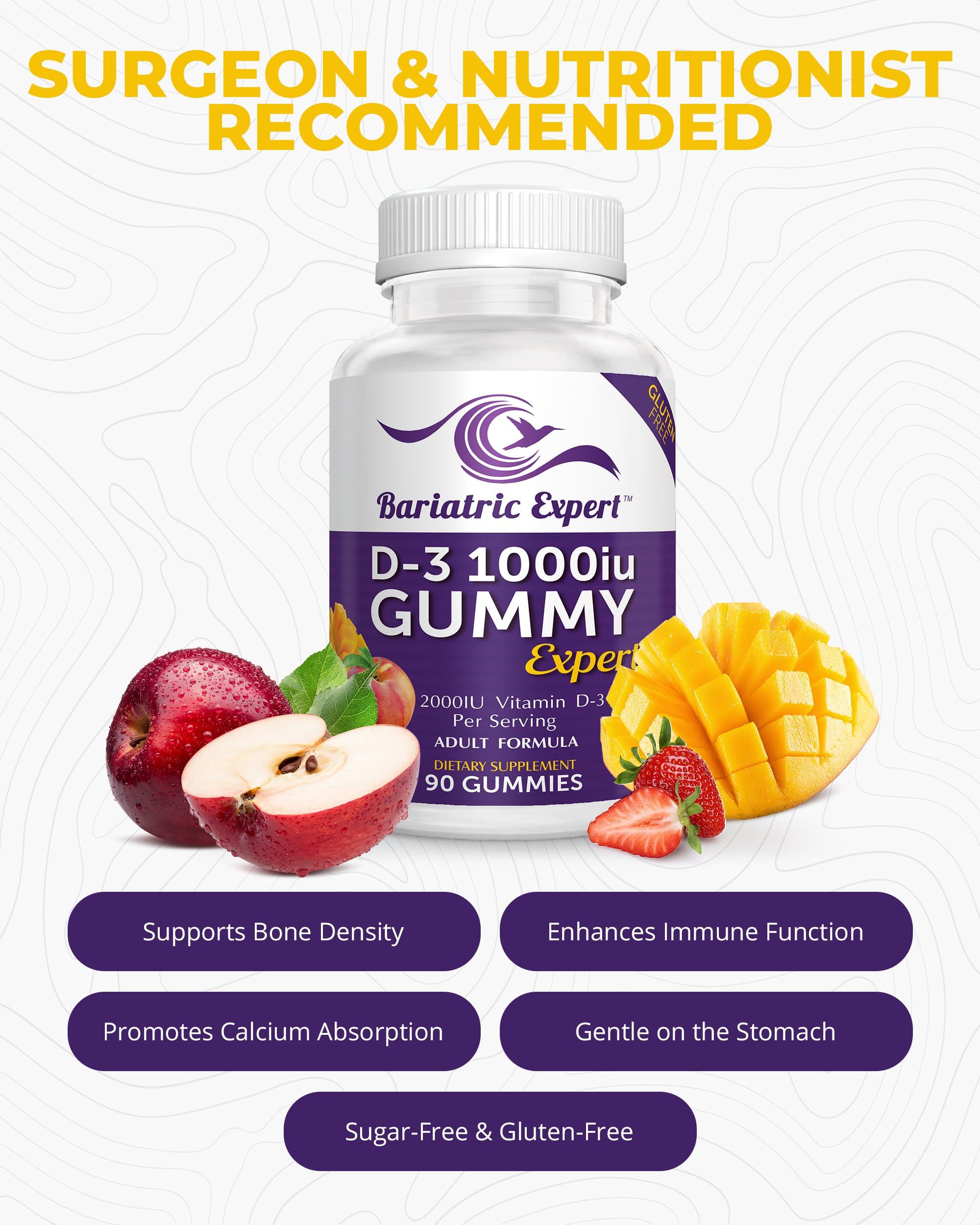 Bariatric Food Expert Bariatric Expert D3 Vitamin Fast-Melting Dietary Supplement for Adults Post Bariatric Surgery, 90 Count