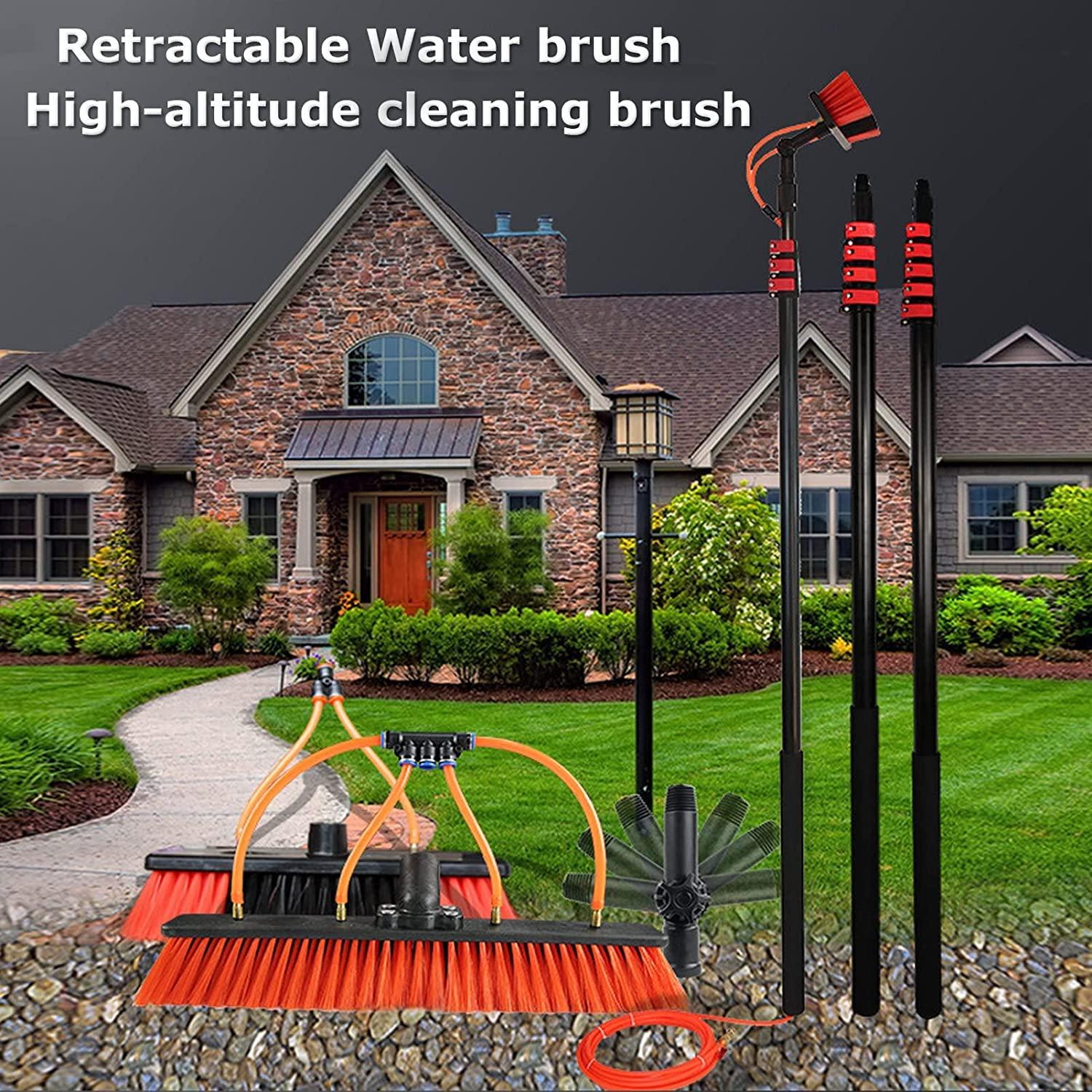 LR.store water fed pole kit window cleaning brush outdoor Water Fed Pole Kit, Window Clean Washing Set Equipment Telescopic Extension Pole Cleaning Kit For Window Cleaning, Photovoltaic Panel Cleaning, Trucks