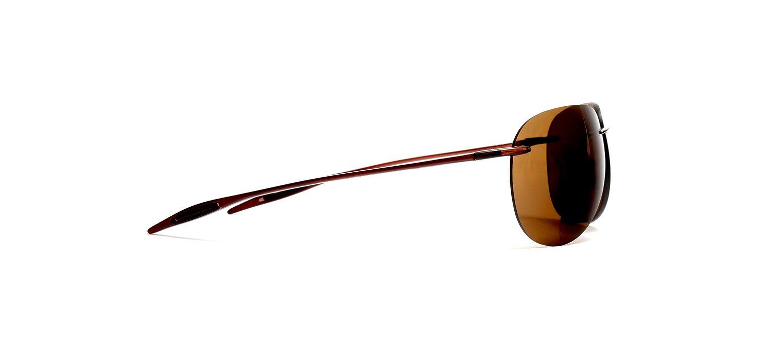 SAMBA SHADES SAMBA SHADES Maui Sports Pilot Bifocal Sun Readers Reading Sunglasses Ultra Flex TR90 Brown +1.25