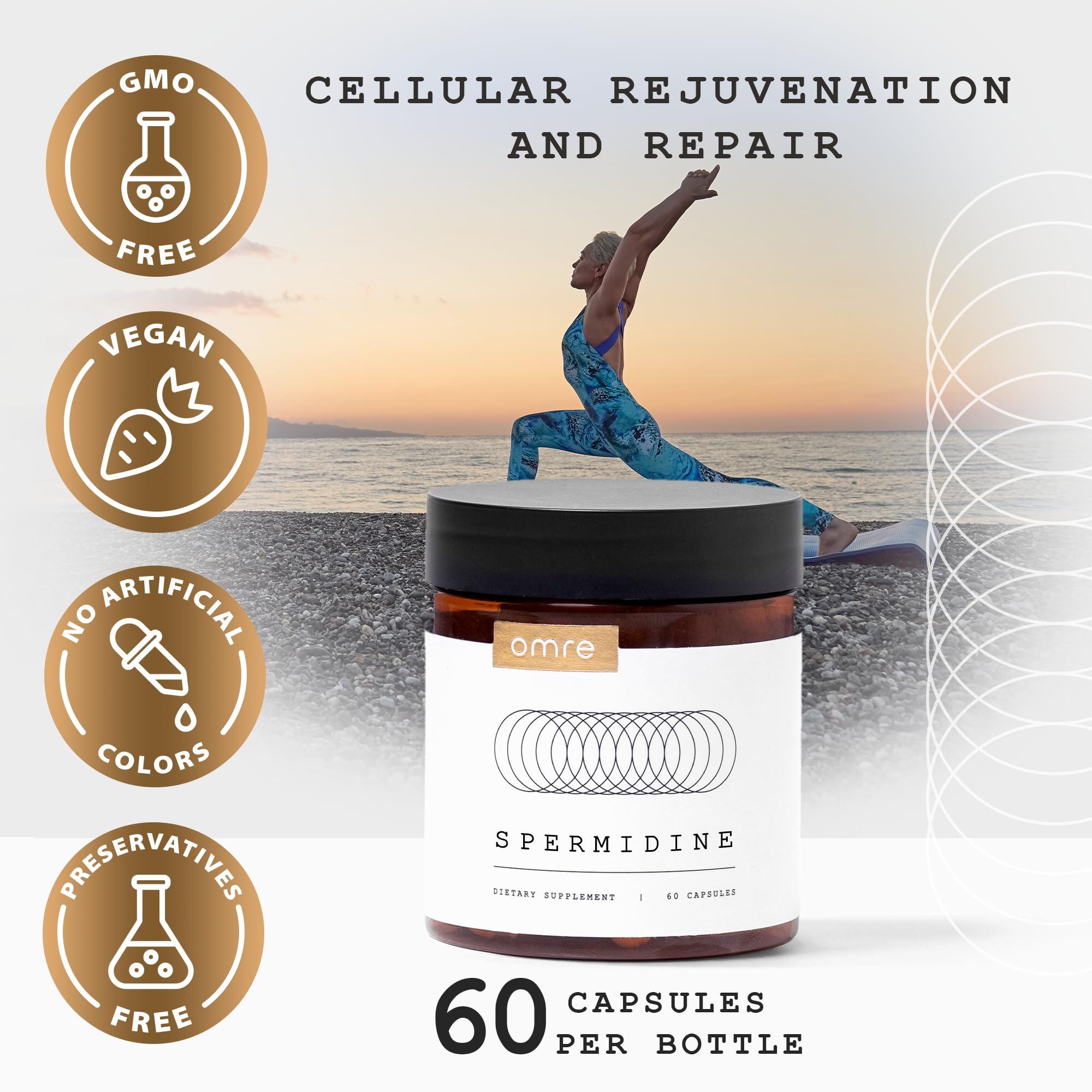 omre omre Spermidine Supplement (10mg of Non-Synthetic Spermidine) - 3rd-Party Tested 1000mg Wheat Germ Extract Standardized to No Less Than 1% Spermidine - 10mg of Natural Spermidine per Serving