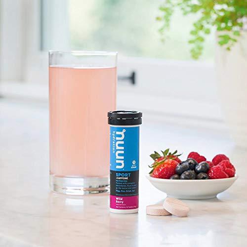 Nuun Nuun Energy: Wild Berry Electrolyte +Caffeine Drink Tablets (3 Tubes of 10 Tabs)